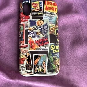 Custom made Film Noir iPhone Cell phone XR case. Artsy Collectible.